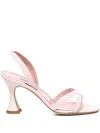 Manolo Blahnik Crossover-strap Slingback Sandals In Pink