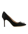 Manolo Blahnik 70mm Hangisi Crystal-buckle Pumps