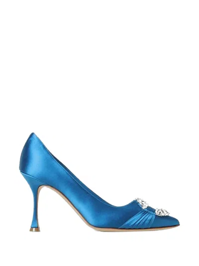 Manolo Blahnik Crystal-embellished Heeled Pumps In Animal Print