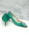 Manolo Blahnik Cusp High-heeled Shoes In Green