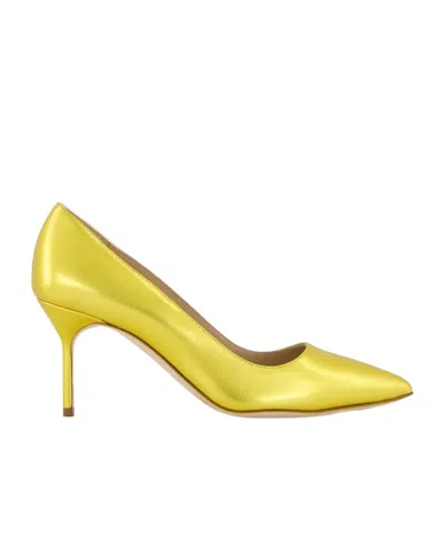 Manolo Blahnik Cusp High-heeled Shoes In Yellow