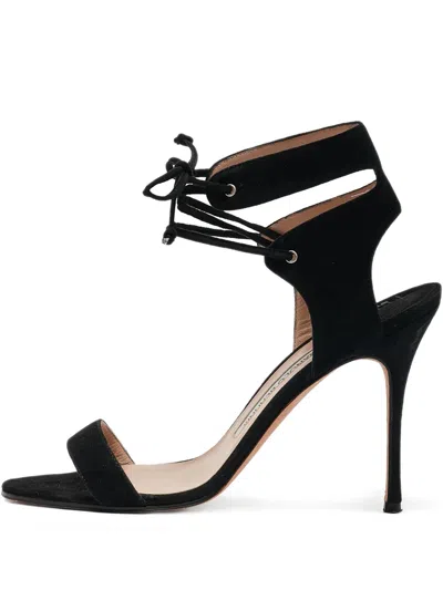 Pre-owned Manolo Blahnik Cut-out Ankle-strap High-heeled Sandals