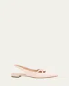 Manolo Blahnik Daria Patent Leather Slingback Ballerina Flats In Pink