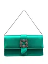 Manolo Blahnik Capri Clutch Bag In Green