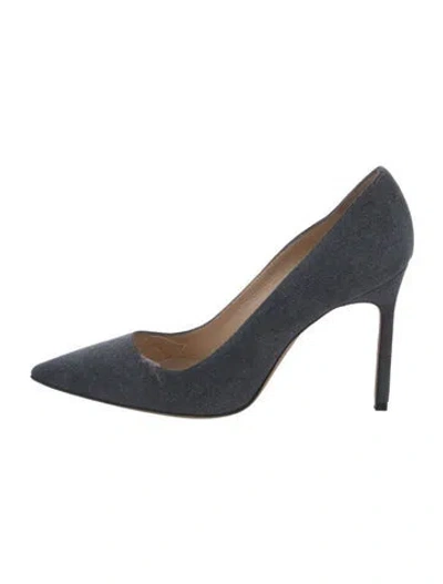 Pre-owned Manolo Blahnik Denim Pumps In Blue