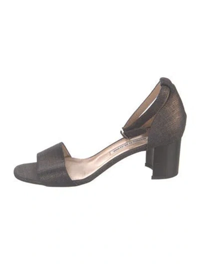 Pre-owned Manolo Blahnik Denim Sandals In Blue/metallic