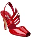 Manolo Blahnik Develi 105 Patent Slingback Sandal In Black