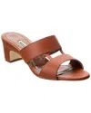 Shop Manolo Blahnik Dnu  Chus 50 Leather Sandal (authentic ) In Brown