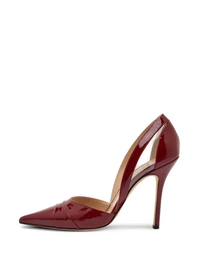 Pre-owned Manolo Blahnik D'orsay Pointed-toe Pumps In Red