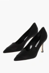 Manolo Blahnik Double-layered Fabrakahi Pumps 9cm In Black