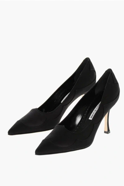 Manolo Blahnik Double-layered Fabrakahi Pumps 9cm In Black