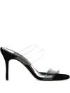 Manolo Blahnik Double-strap Stiletto Mules In Black