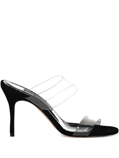 Manolo Blahnik Double-strap Stiletto Mules In Black