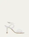 Manolo Blahnik Elfajrsan Strappy Sandals In Whit1014