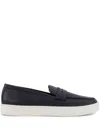 Manolo Blahnik Ellis Leather Loafers In Blue