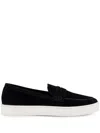 Manolo Blahnik Round Head Loafer Shoes In Black