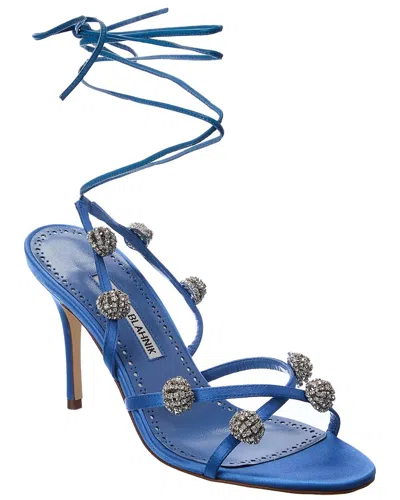 MANOLO BLAHNIK MANOLO BLAHNIK ELSAKA 90 SATIN SANDAL