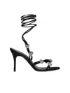 Manolo Blahnik Heel Sandals With Embellished Strappy Design
