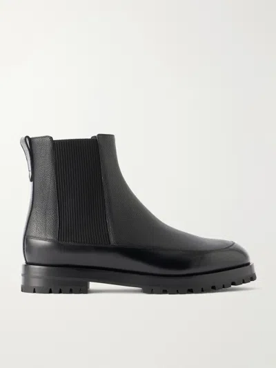 Manolo Blahnik Elvetico Manny Full-grain Leather Chelsea Boots In Black
