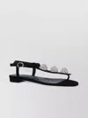 Manolo Blahnik Embellished Open Toe Heel Strap Sandals In Black