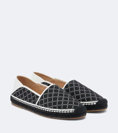 Manolo Blahnik Espadra Raffia-effect Espadrilles In Black
