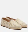Manolo Blahnik Espadra Raffia-effect Espadrilles In Neutral