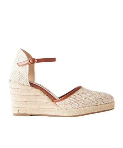 Manolo Blahnik Espadrahi 90 Leather-trimmed Woven Canvas Espadrille Pumps In Nude