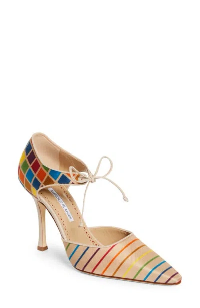 Manolo Blahnik Estho D'orsay Pump In Multi