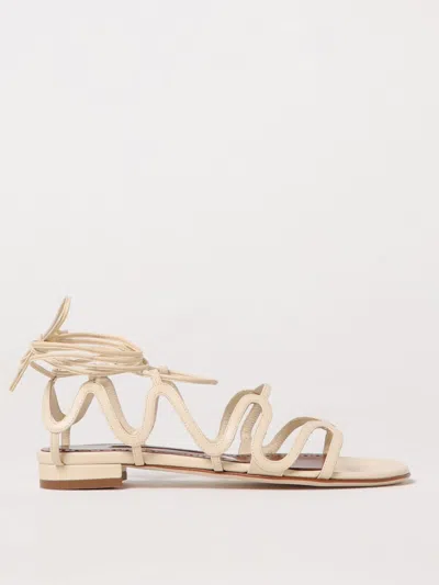 Manolo Blahnik Flat Sandals  Woman Color Beige