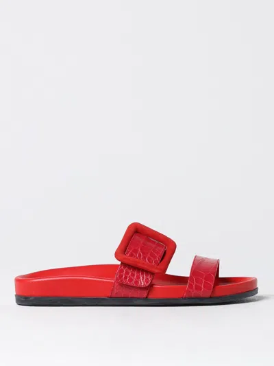 Manolo Blahnik Slides In Rot