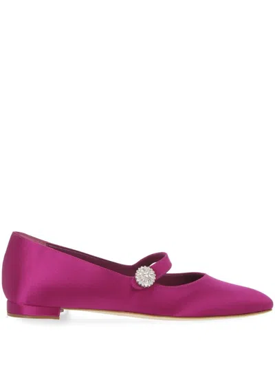 Manolo Blahnik Flat Shoes In Purple