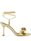 Manolo Blahnik Flower-embellished High-heel Sandals