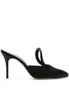 Manolo Blahnik Fugati 100mm Heeled Mules In Black