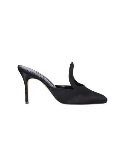 Manolo Blahnik Fugati Mules In Black