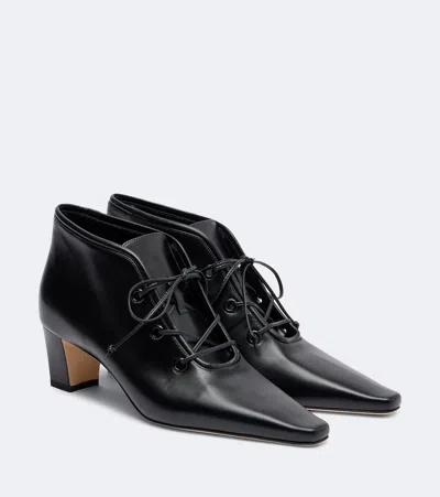Manolo Blahnik Fuxa 50 Leather Ankle Boots In Black