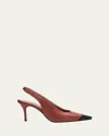 Manolo Blahnik Gaius Leather Slingback Pumps In Red