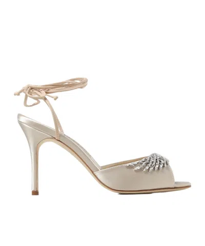 MANOLO BLAHNIK GEM CLASP SANDALS