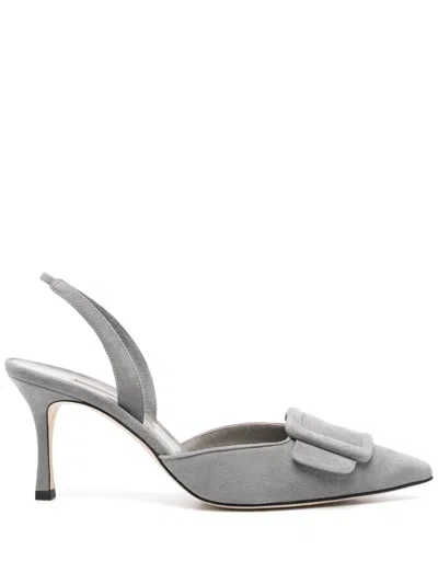 MANOLO BLAHNIK GREY 70MM MAYSLI PUMPS