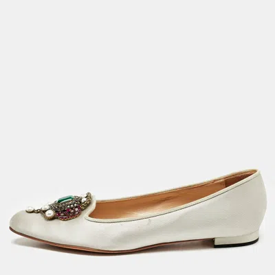 Manolo Blahnik Grey Satin Eufrasia Smoking Slippers In Gray