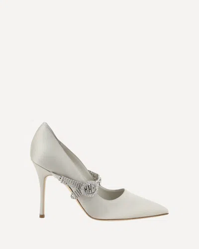 Manolo Blahnik Pointed High Heels In White