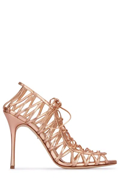 MANOLO BLAHNIK HAMZA STRAPPY OPEN TOE SANDALS