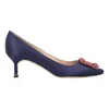 Manolo Blahnik Hangisi 050 Pump Blue In Blue
