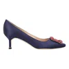 Manolo Blahnik Hangisi 050 Pump Blue In Blue