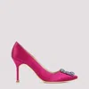 Manolo Blahnik Hangisi 70 Embellished Satin Pumps In Dpnk