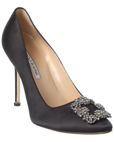 Manolo Blahnik Hangisi 100 Satin Pump In Black
