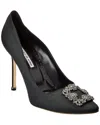 Manolo Blahnik Hangisi 105 Nappa Heel In Black
