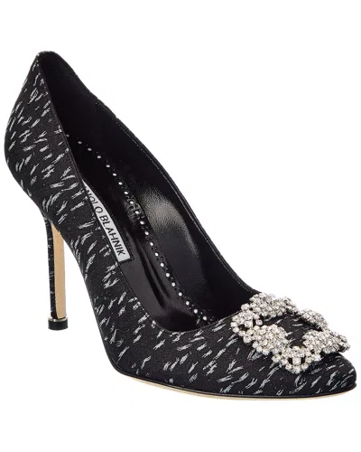 Manolo Blahnik Hangisi 105 Jacquard Pump In Black