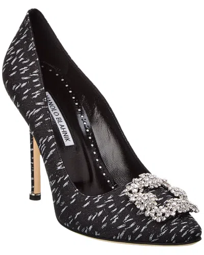 Manolo Blahnik Hangisi 105 Jacquard Pump In Black