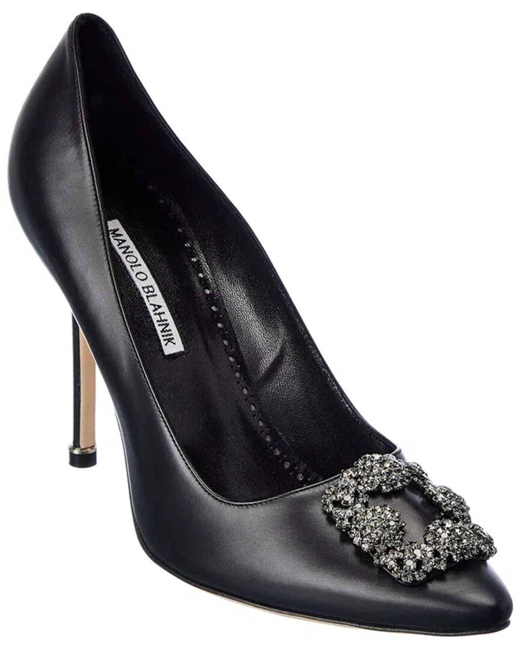 Manolo Blahnik Hangisi 105 Nappa Heel In Black | ModeSens