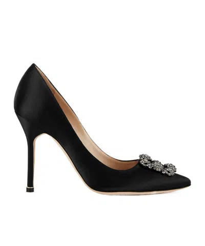 Manolo Blahnik Hangisi 105 Silk-satin Pumps In Multi